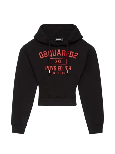 Dsquared2 Long-sleeves Hoodie In Black
