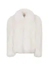 Dsquared2 Long-haired Shearling Coat In White