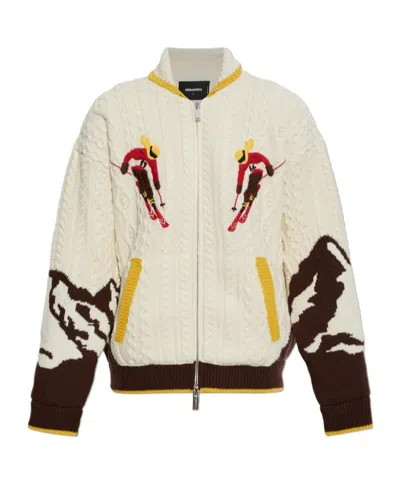 Dsquared2 Snowy Dream Cable-knit In Multi