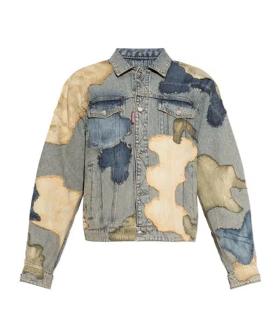 Dsquared2 Long-sleeve Denim Jacket In Blue