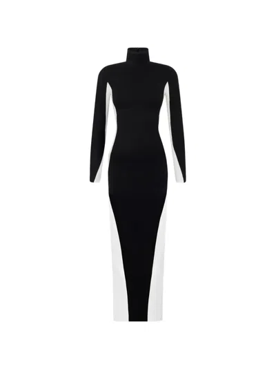 Dsquared2 Long-sleeve Maxi Dress In Black