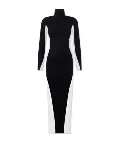 Dsquared2 Long-sleeve Maxi Dress In Black