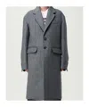 Dsquared2 Single-breasted Notched-lapel Coat In Gray