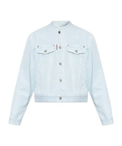 Dsquared2 Long-sleeved Denim Jacket In Blue