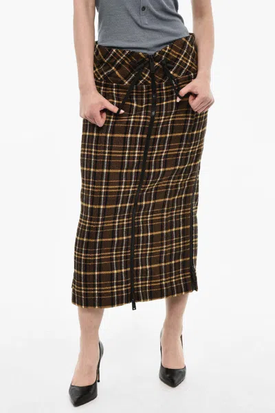 Dsquared2 Longuette Pencil Skirt In Brown