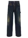 Dsquared2 Relaxed Fit Workwear Trousers In Blue