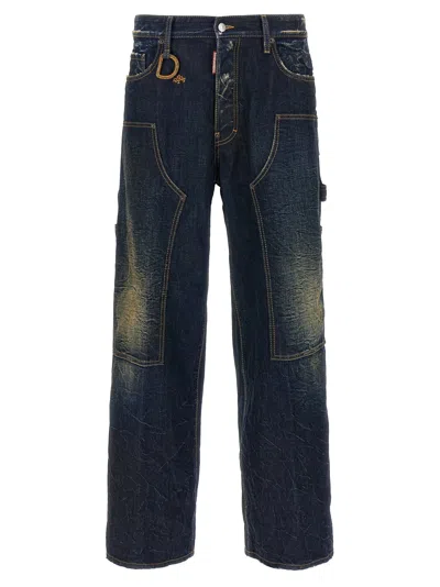 Dsquared2 Loose Carpenter Jeans In Blue
