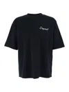Dsquared2 Men Black T-shirt With Embroidered Logo On The Chest In Cotton Man In Black