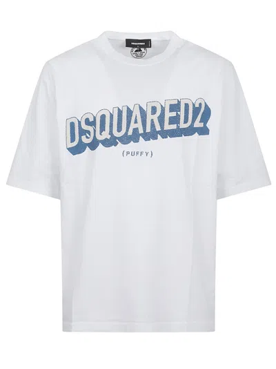 Dsquared2 Loose Fit Cotton Jersey T-shirt In White