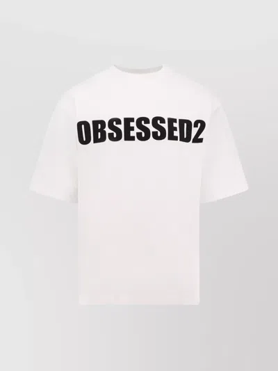 Dsquared2 Loose Fit Crew-neck T-shirt With Print In White