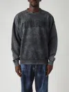Dsquared2 Loose Fit Girocollo In Cotone Grafite Effetto Used Sweatshirt In Gray