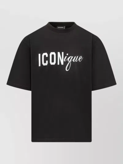 DSQUARED2 LOOSE FIT GRAPHIC PRINT CREW NECK T-SHIRT
