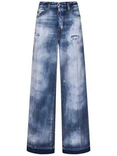 Dsquared2 Loose Fit Jeans In Blue