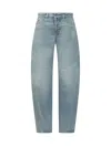 Dsquared2 Light Blue Loose Mid Rise Jeans In Blue