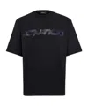 Dsquared2 Loose Fit Raised Print T-shirt In Black
