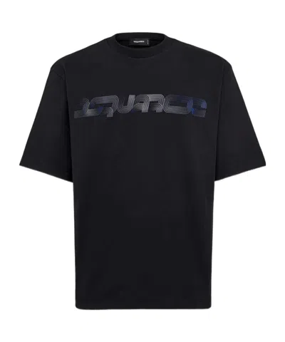 DSQUARED2 LOOSE FIT RAISED PRINT T-SHIRT
