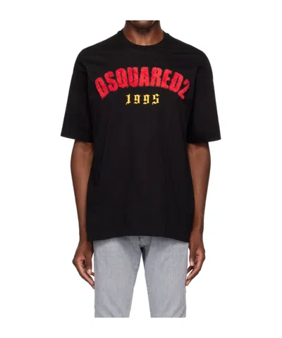 Dsquared2 Loose Fit Short-sleeved T-shirt In Black