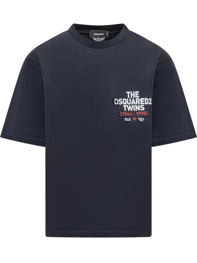 Dsquared2 Loose Fit T-shirt In Blue