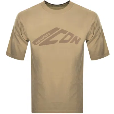Dsquared2 Loose Fit T Shirt Brown