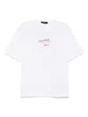 Dsquared2 White T Shirt With Round Neck And Embroidered Logo On The Front In Cotton Woman In White