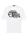 Dsquared2 Cotton T-shirt Collaboration Magliano Graphic Print In White