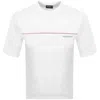 Dsquared2 Men White Crewneck T-shirt With Logo Lettering On The Front In Cotton Man In White