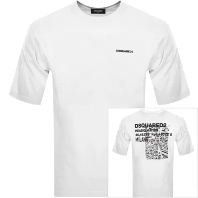Dsquared2 Loose Fit T Shirt White In Black