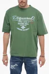 Dsquared2 Logo-print Green Cotton T-shirt In Green