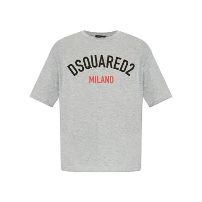 Dsquared2 Loose Fit Tee In Gray
