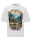 Dsquared2 Crew Neck Cotton T-shirt With Graphic Print In White