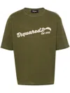 Dsquared2 Logo-embroidered T-shirt In Green