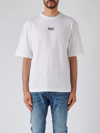 Dsquared2 Loose Fit Tee T-shirt In Bianco