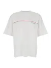 Dsquared2 Men White Crewneck T-shirt With Logo Lettering On The Front In Cotton Man