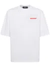 Dsquared2 Loose-fit Tee With Classic Crew Neckline In White