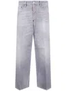 Dsquared2 Straight Fit Trousers Distressed Finish In Blue