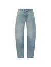 Dsquared2 Light Blue Loose Mid Rise Jeans In Blue