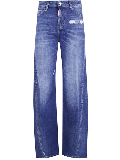 Dsquared2 Loose Twist Jeans In Blue
