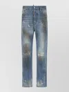 Dsquared2 Loose Twist Jeans Distressed Faded Five Pocket In Blue