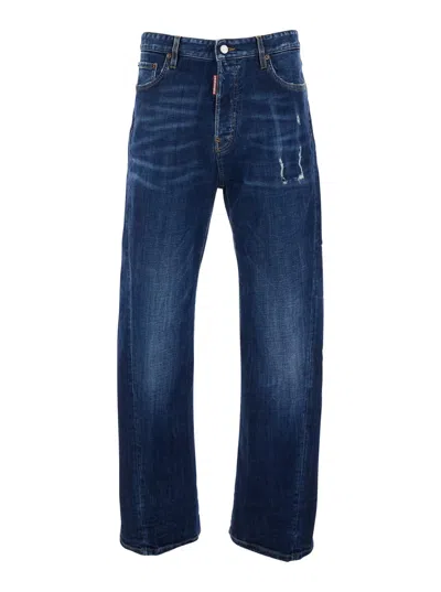 Dsquared2 Loose Twisted Jean In Blue
