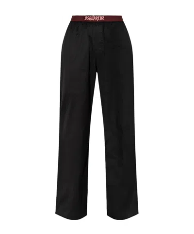 Dsquared2 Loose Waist Pajamas In Black