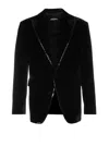 Dsquared2 Sequined-trim Velvet Blazer In Black