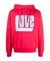 Dsquared2 Logo-print Drawstring Hood Hoodie In Red