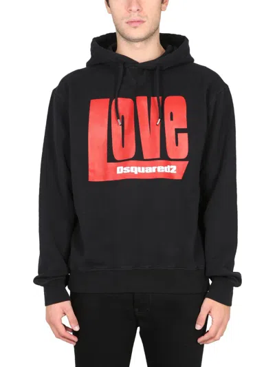 Dsquared2 Love Sweatshirt In Black
