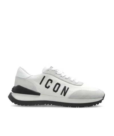 Dsquared2 Low-cut Lace-up Sneakers In White