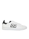 DSQUARED2 DSQUARED2 LOW LACE-UP SNEAKERS WITH PRINTED LOGO
