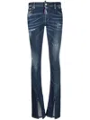 Dsquared2 Low-rise Bootcut Jeans In Blue
