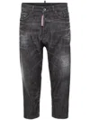 Dsquared2 Tief Sitzende Cropped-jeans In Black