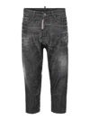 Dsquared2 Tief Sitzende Cropped-jeans In Black