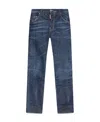 Dsquared2 Low-rise Distressed Jeans In Blue