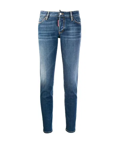 Dsquared2 Low-rise Skinny Jeans In Blue